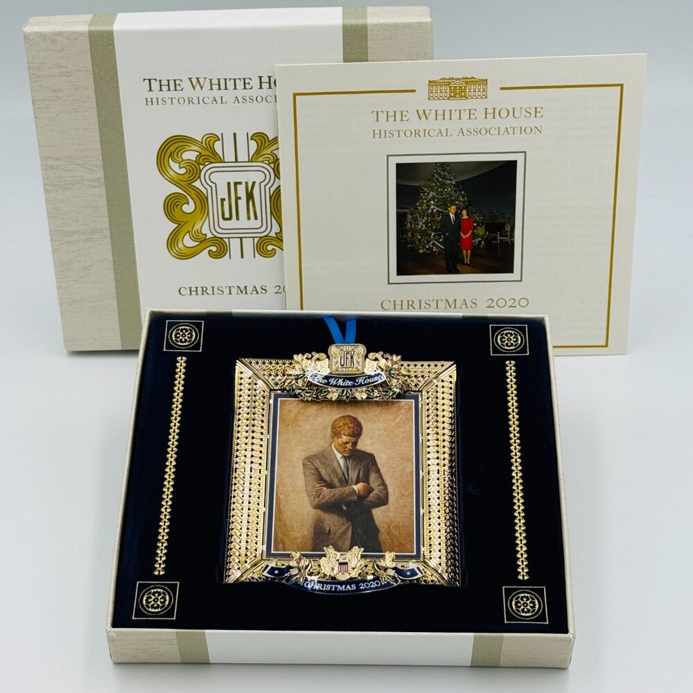 The White House Historical Association  Christmas 2020 Ornament JFK Box  insert